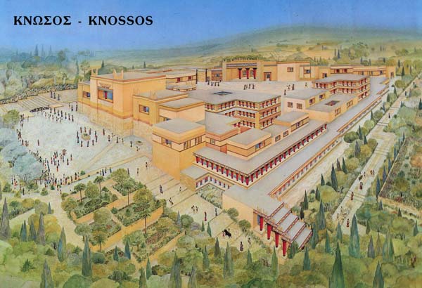 Кносський палац була не просто резиденцією царя Міноса і вищих сановників держави, але і адміністративним і економічним центром, навколо якого розкинувся древній місто Кносс