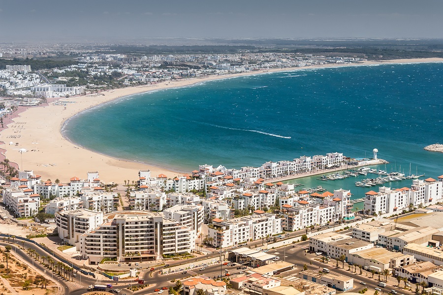 Пляж в Агадир, Марокко