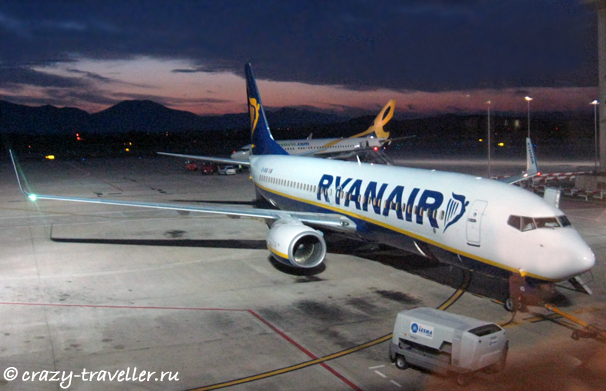 Ryanir в аеропорту Жирони (поблизу Барселони)