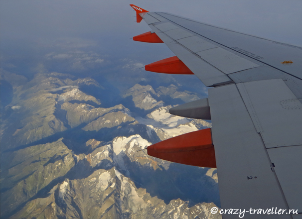 Політ над Альпами на літаку EasyJet